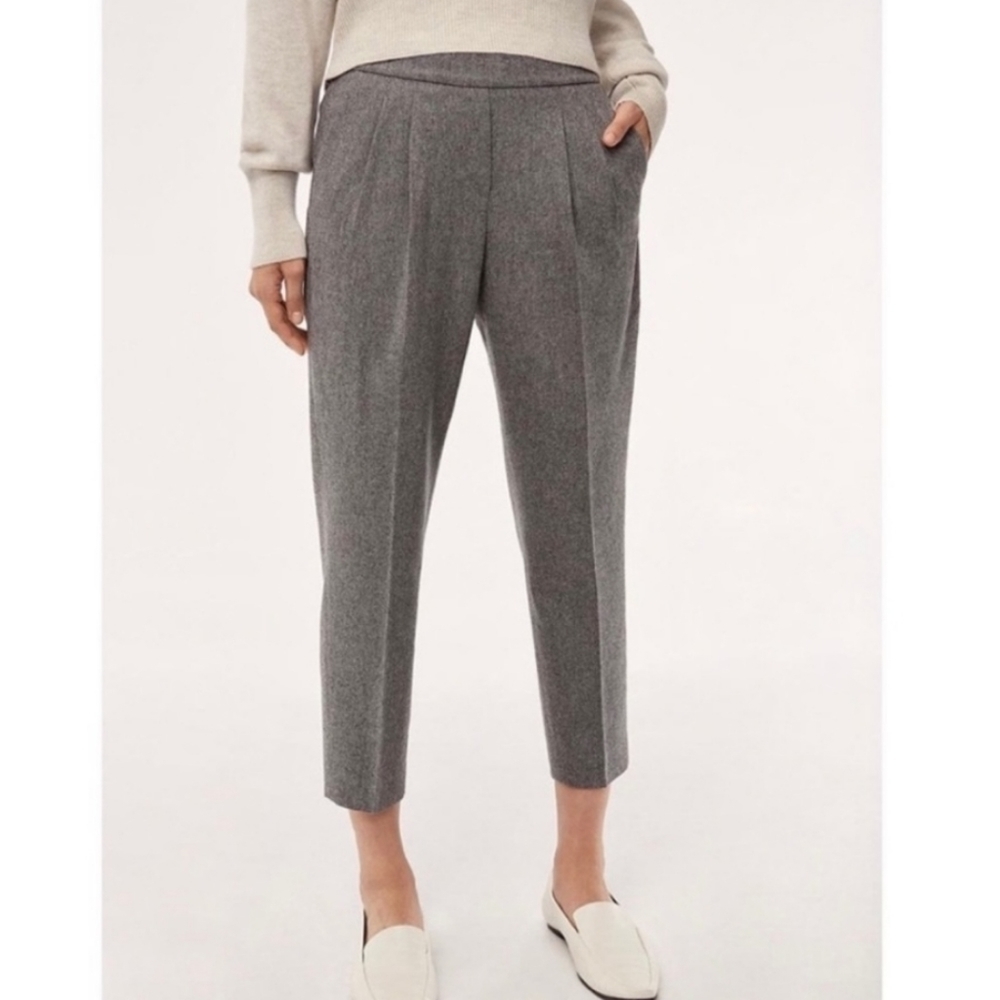 Aritzia Babaton Cohen Pant in Gray Cashmere Wool Blend